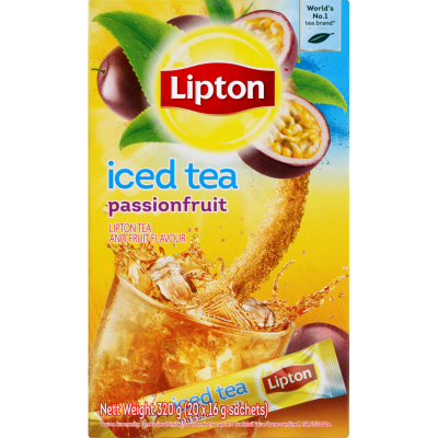 Lipton Passionfruit Iced Tea Sachets 20 x 16g