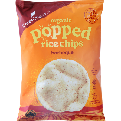 Ceres Organics Barbeque Popped Rice Chips 100g