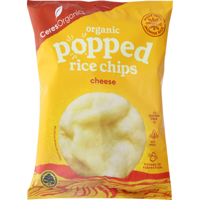 Ceres Organics Cheese Popped Rice Chips 100g