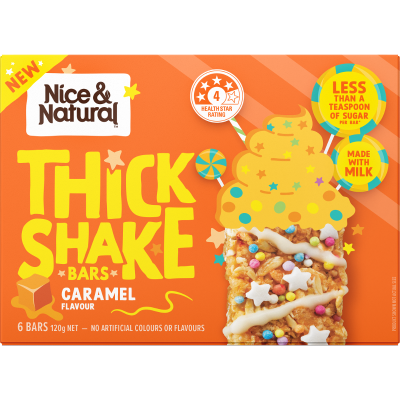 Nice & Natural Caramel Flavour Thick Shake Bars 6 x 20g