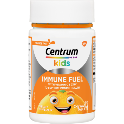 Centrum Kids Immune Fuel Orange Pop Chewable Tablets 50pk