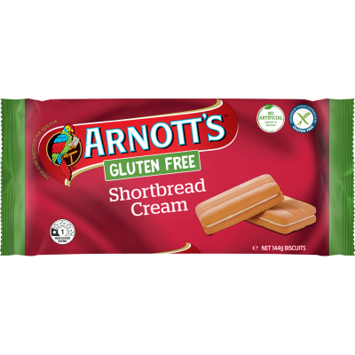 Arnott's Gluten Free Shortbread Cream Biscuits 144g