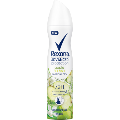 Rexona Advanced Protection Apple Splash Invisible Dry 72Hr Antiperspirant 220ml