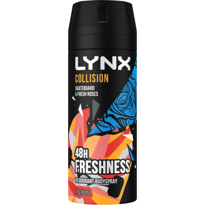 Lynx Collision Skateboard & Fresh Roses 48hr Deodorant Bodyspray 165ml
