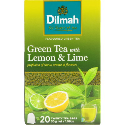 Dilmah Green Tea With Lemon & Lime 20s Tea Bags 30g