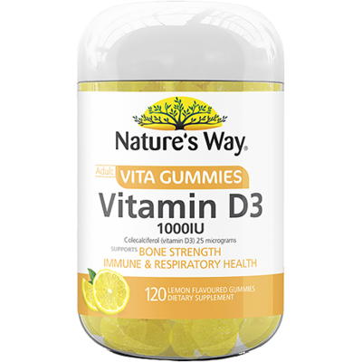 Nature's Way Vitamin D3 1000IU Adult Vita Gummies 120pk