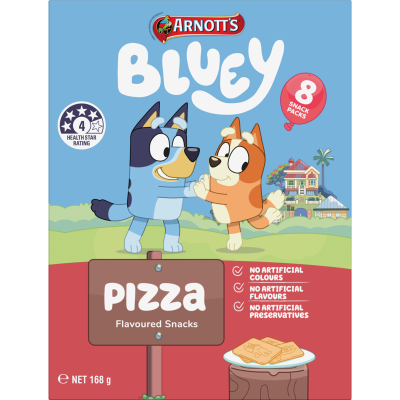 Arnott's Bluey Pizza Flavoured Snacks 168g