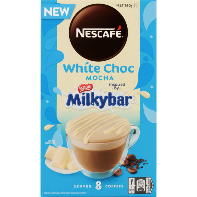 Nescafe White Choc Mocha Coffee Sachets 8pk Best Before Nov 2024