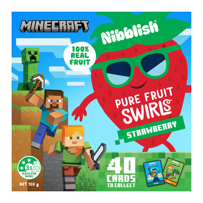 Nibblish Strawberry Pure Fruit Swirls 100g