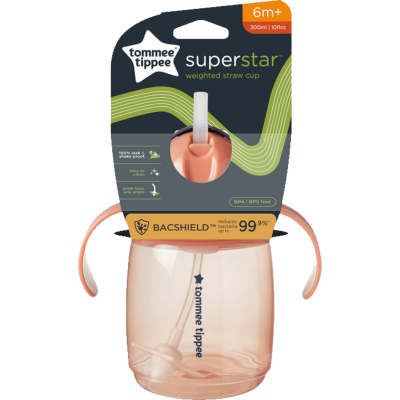 Tommee Tippee Superstar Weighted Straw Cup 6m+ 300ml 1pk