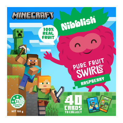 Nibblish Raspberry Pure Fruit Swirls 100g