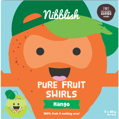 Nibblish Mango Pure Fruit Swirls 5 x 20g