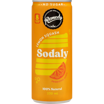 Remedy Lemon Squash Sodaly Prebiotic Soda 250ml