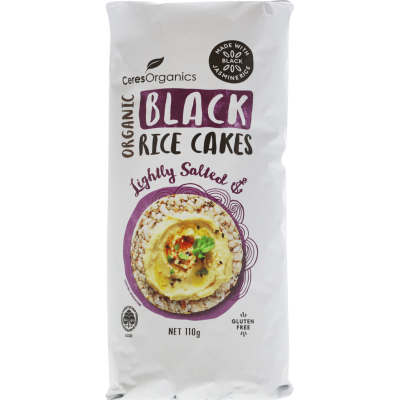 Ceres Organics Lightly Salted Black Rice Cakes 110g