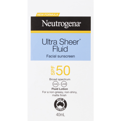 Neutrogena Ultra Sheer Fluid Facial Sunscreen SPF50 40ml