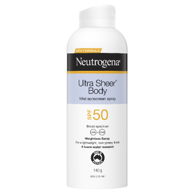 Neutrogena Ultra Sheer Body Mist Sunscreen Spray SPF50 140g