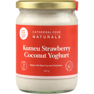 Cathedral Cove Naturals Kumeu Strawberry Coconut Yoghurt 500g