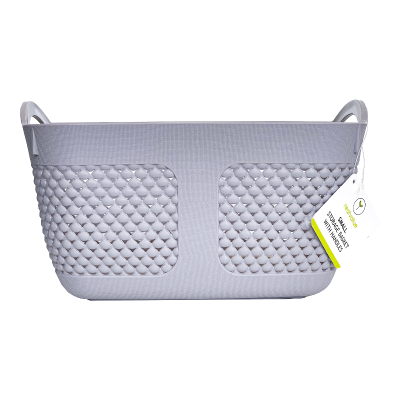 Real Value Small Storage Basket With Handles 1pk