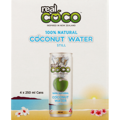 realCOCO Natural Still Coconut Water 4 x 250ml