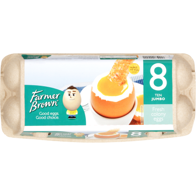 Farmer Brown Fresh Colony Size 8 Eggs 10pk