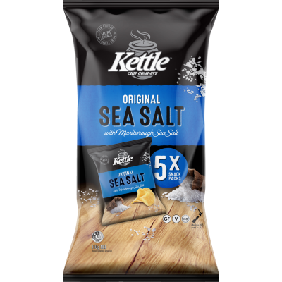 Kettle Chip Company Original Sea Salt Potato Chips 5pk