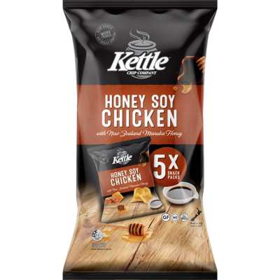 Kettle Chip Company Honey Soy Chicken Potato Chips 5pk