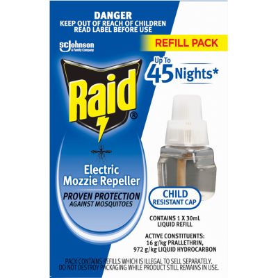 Raid Electric Mozzie Repeller Refill Pack 30ml