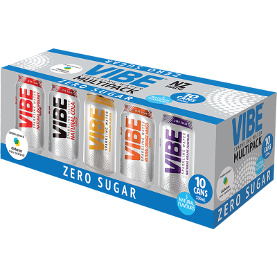 Vibe  Zero Sugar Mixed Sparkling Water Cans 10 x 330ml