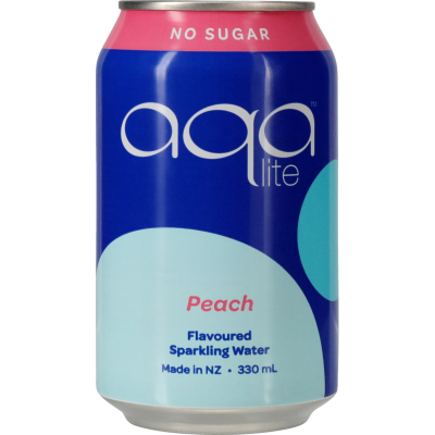 Aqa Lite No Sugar Peach Flavoured Sparkling Water 330ml