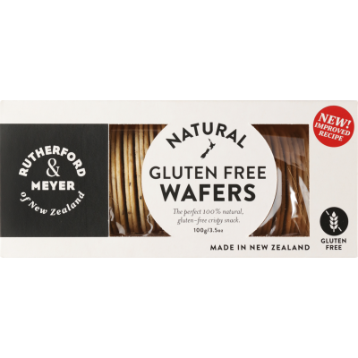 Rutherford & Meyer Gluten Free Rice Wafers Natural 100g