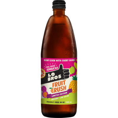 Lo Bros Organic Fruit Crush Kombucha 750ml