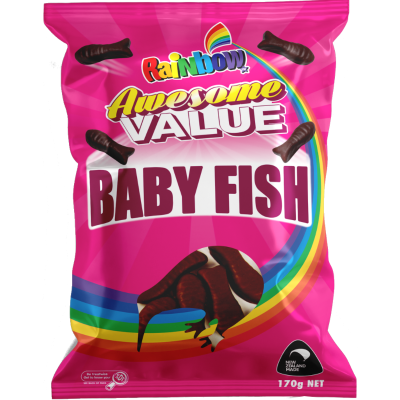 Rainbow Awesome Value Baby Fish Confectionery 170g