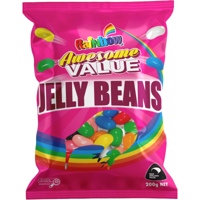 Rainbow Awesome Value Jelly Beans Confectionery 200g