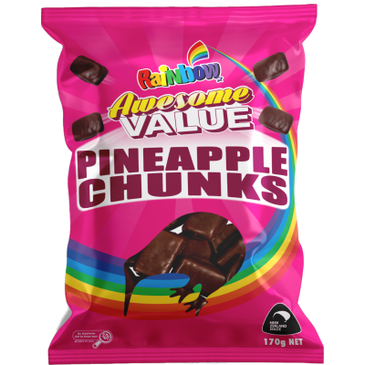 Rainbow Awesome Value Pineapple Chunks Confectionery 170g