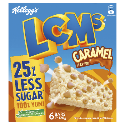Kellogg's LCMs Caramel Flavour 25% Less Sugar Rice Bubble Bars 120g