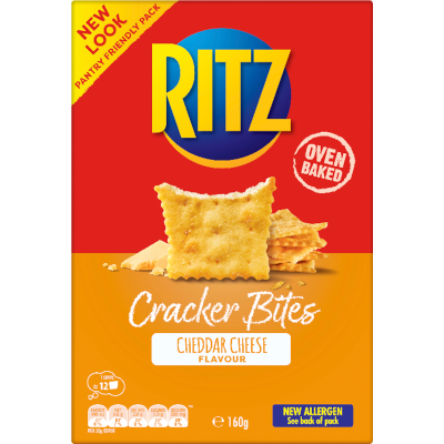 Ritz Cheddar Cheese Flavour Cracker Bites 160g