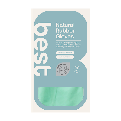 Best Natural Rubber Gloves Medium 1pk