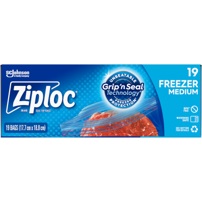 Ziploc Freezer Bags Medium 19pk