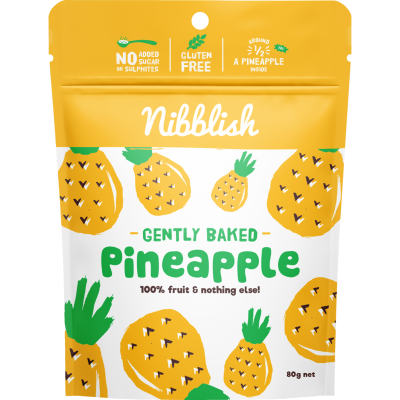 Nibblish Gently Baked Pineapple 80g