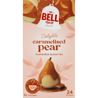 Bell Delights Caramelised Pear Flavoured Black Tea Bags 24pk