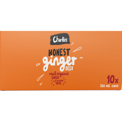 Charlie's Honest Fizz Ginger Beer Cans 10 x 320ml