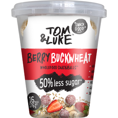 Tom & Luke Berry Buckwheat Wholefood Snackaballs 176g