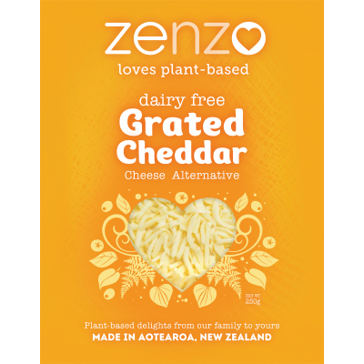 Zenzo Dairy-Free Grated Cheddar Cheese 250g