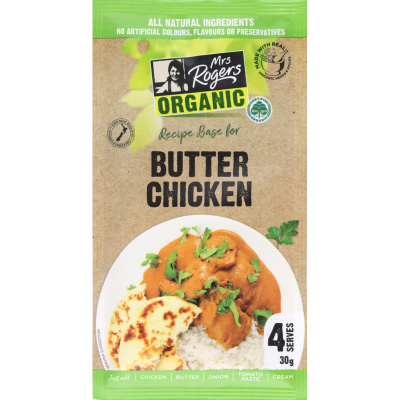 Mrs Rogers Organic Butter Chicken Recipe Base 30g