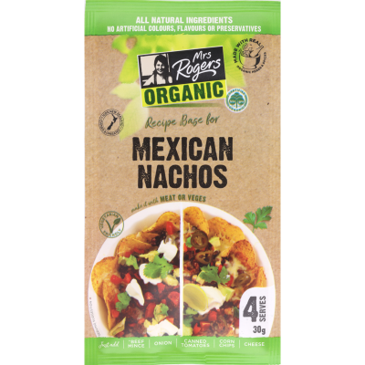 Mrs Rogers Organic Mexican Nachos Recipe Base 30g