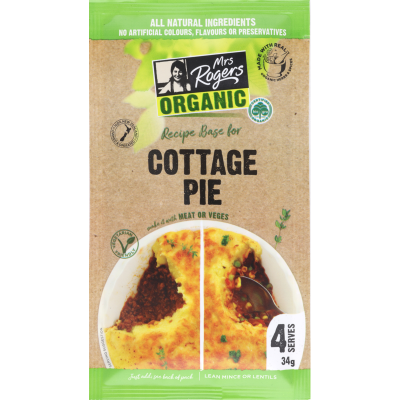 Mrs Rogers Organic Cottage Pie Recipe Base 34g