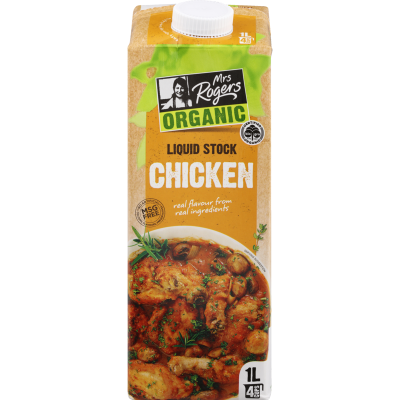 Mrs Rogers Organic Chicken Stock Liquid 1L