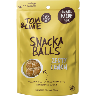 Tom & Luke Zesty Lemon Snackaballs 374G