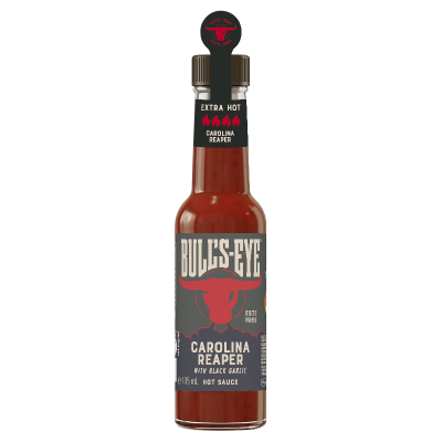 Bulls-eye Carolina Reaper With Black Garlic Hot Sauce 135ml