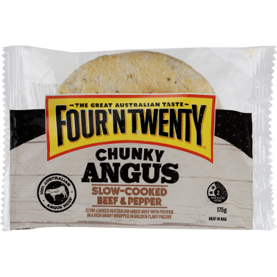 Four‘N Twenty Chunky Angus Slow-Cooked Beef & Pepper Pie 175g
